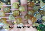 FGBS127 15 inches 12mm carved skull red agate beads wholesale