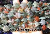 FGBS182 15 inches 15mm carved five petal flower blood jasper beads wholesale