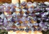 FGBS240 15 inches 13mm faceted 4 leaf clover amethyst beads wholesale