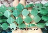 FGBS266 15 inches 18mm four leaf clover green aventurin beads wholesale