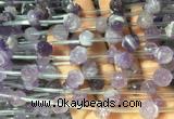 FGBS27 15 inches 8mm, 10mm, 12mm carved rose flower amethyst beads