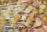 FGBS32 15 inches 8mm, 10mm, 12mm carved rose flower yellow aventurine beads