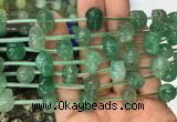 FGBS73 15 inches 10mm carved skull green strawberry quartz beads wholesale