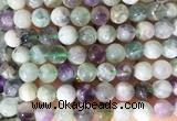 FLBS02 15 inches 8mm round feather fluorite beads wholesale