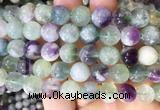 FLBS03 15 inches 10mm round feather fluorite beads wholesale