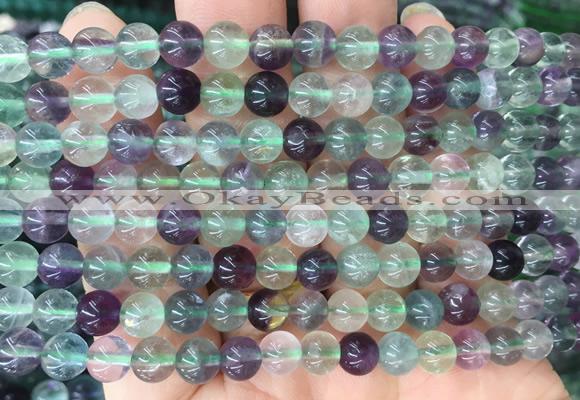 FLBS07 15 inches 6mm round fluorite gemstone beads wholesale