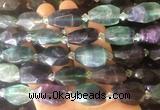 FLBS57 15 inches 12*16mm - 15*20mm faceted nuggets fluorite beads  FLBS57 15 inches 12*16mm - 15*20mm faceted nuggets fluorite beads