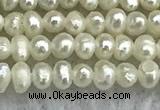 FWP01 14.5 inches 1.5mm - 1.8mm potato white freshwater pearl strands