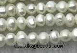 FWP03 14.5 inches 1.8mm - 2mm potato white freshwater pearl strands