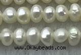 FWP09 14.5 inches 2.5mm - 3mm potato white freshwater pearl strands