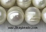 FWP110 15 inches 10mm - 11mm potato white freshwater pearl strands