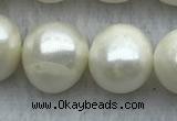 FWP124 15 inches 11mm - 12mm potato white freshwater pearl strands