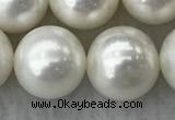 FWP126 15 inches 11mm - 12mm potato white freshwater pearl strands