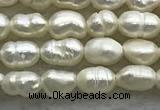 FWP151 14.5 inches 2.5mm rice white freshwater pearl strands