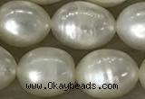 FWP200 15 inches 8mm - 9mm rice white freshwater pearl strands