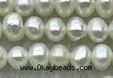 FWP23 14.5 inches 3.2mm - 3.6mm potato white freshwater pearl strands