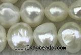 FWP241 15 inches 6mm - 7mm baroque white freshwater pearl strands