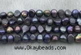 FWP247 15 inches 7mm - 8mm baroque black freshwater pearl strands