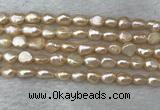 FWP275 15 inches 6mm - 7mm baroque pink freshwater pearl strands