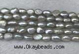 FWP281 15 inches 7mm - 8mm baroque grey freshwater pearl strands