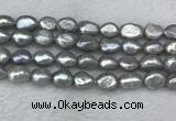 FWP287 15 inches 9mm - 10mm baroque grey freshwater pearl strands