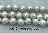 FWP360 15 inches 11mm - 12mm baroque freshwater nucleated pearl beads