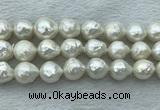 FWP361 15 inches 12mm - 13mm baroque freshwater nucleated pearl beads