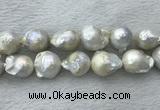 FWP363 15 inches 18mm - 22mm baroque freshwater nucleated pearl beads