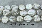 FWP382 15 inches 20mm coin freshwater pearl beads