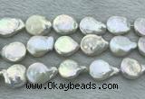 FWP394 15 inches 14mm - 16mm coin freshwater pearl beads