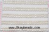 FWP452 half-drilled 4-4.5mm bread freshwater pearl beads