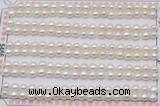 FWP453 half-drilled 4.5-5mm bread freshwater pearl beads