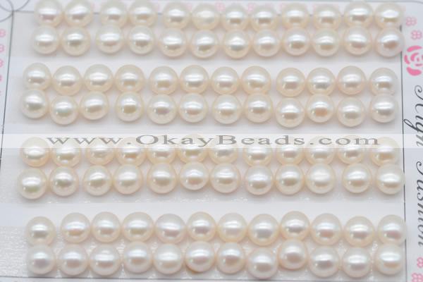 FWP457 half-drilled 6.5-7mm bread freshwater pearl beads