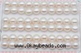 FWP461 half-drilled 8.5-9mm bread freshwater pearl beads