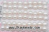 FWP463 half-drilled 9.5-10mm bread freshwater pearl beads