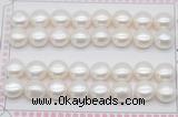 FWP466 half-drilled 11-11.5mm bread freshwater pearl beads