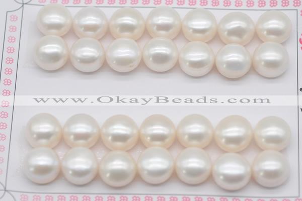 FWP467 half-drilled 11.5-12mm bread freshwater pearl beads