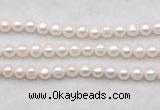 FWP487 14.5 inches 8mm - 9mm potato white freshwater pearl strands