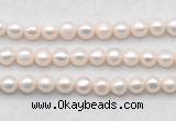 FWP488 14.5 inches 10mm - 11mm potato white freshwater pearl strands