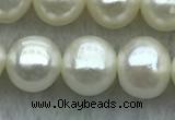 FWP60 15 inches 6mm - 7mm potato white freshwater pearl strands