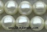 FWP72 15 inches 7mm - 8mm potato white freshwater pearl strands