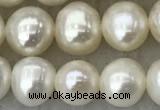 FWP81 15 inches 7mm - 8mm potato white freshwater pearl strands