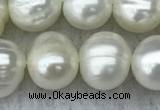 FWP84 15 inches 8mm - 9mm potato white freshwater pearl strands