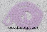 GMN04 Hand-knotted 8mm candy jade 108 beads mala necklaces