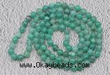 GMN106 Hand-knotted 6mm peafowl agate 108 beads mala necklaces