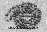 GMN114 Hand-knotted 6mm black & white jasper 108 beads mala necklaces