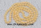 GMN117 Hand-knotted 6mm honey jade 108 beads mala necklaces