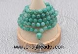 GMN1211 Hand-knotted 8mm, 10mm peafowl agate 108 beads mala necklaces with charm