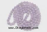 GMN122 Hand-knotted 6mm lavender amethyst 108 beads mala necklaces