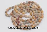 GMN135 Hand-knotted 6mm yellow crazy lace agate 108 beads mala necklaces